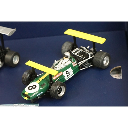 1038 - Boxed ltd edn Scalextric Legends C3589A McLaren M7c Vs Brabham BT26A slot car set