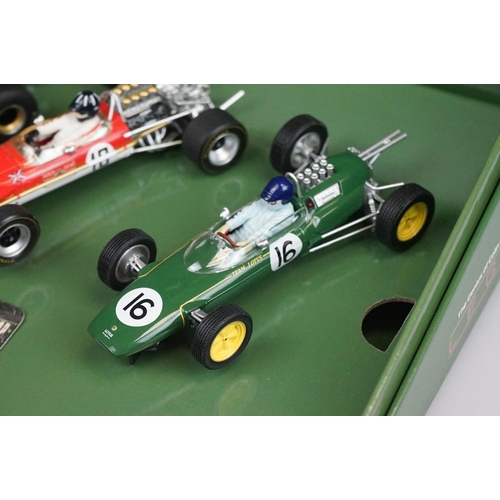 1039 - Boxed ltd edn Scalextric Legends C4184A The Genius of Colin Chapman Team Lotus Triple Pack slot car ... 