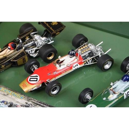 1039 - Boxed ltd edn Scalextric Legends C4184A The Genius of Colin Chapman Team Lotus Triple Pack slot car ... 