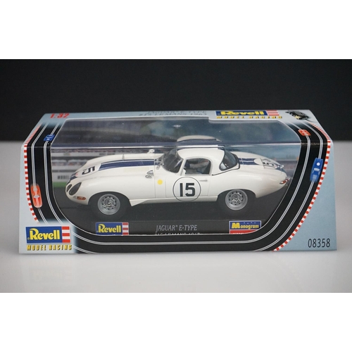 1043 - Ten cased / boxed slot cars to include Revell Model Racing Jaguar E Type #15 Le Mans 1963, 2 x Match... 