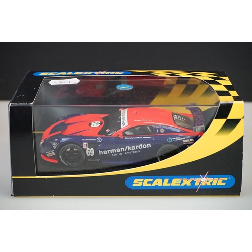 1044 - Six cased / boxed Scalextric slot cars to include C2516 Dallara Indy Mobil 1 No5, C2517 Gulf No 4, C... 