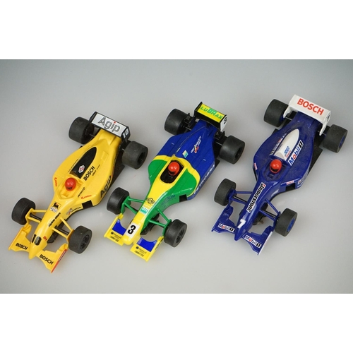 1047 - Around 30 Scalextric slot cars to include F1 & Sport examples, circa 1980s onwards plus 6 x empty ca... 