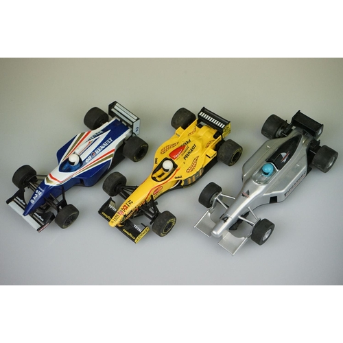 1047 - Around 30 Scalextric slot cars to include F1 & Sport examples, circa 1980s onwards plus 6 x empty ca... 