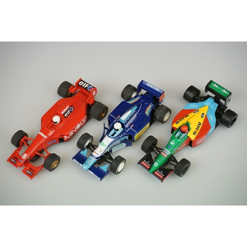 1047 - Around 30 Scalextric slot cars to include F1 & Sport examples, circa 1980s onwards plus 6 x empty ca... 