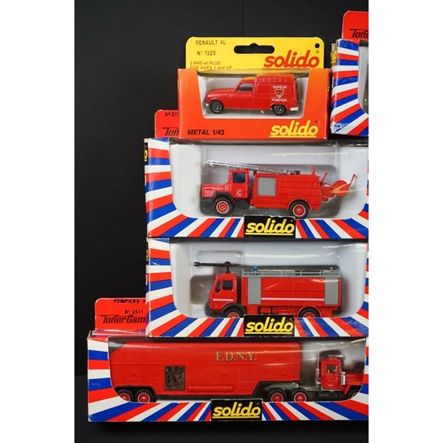 1059 - 16 Boxed Solido Fire Rescue diecast models to include Toner Gam I & II examples, diecast ex, boxes v... 