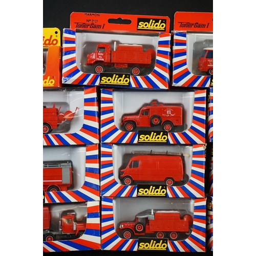 1059 - 16 Boxed Solido Fire Rescue diecast models to include Toner Gam I & II examples, diecast ex, boxes v... 