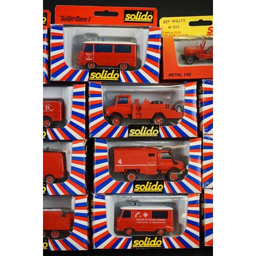 1059 - 16 Boxed Solido Fire Rescue diecast models to include Toner Gam I & II examples, diecast ex, boxes v... 