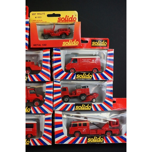 1059 - 16 Boxed Solido Fire Rescue diecast models to include Toner Gam I & II examples, diecast ex, boxes v... 