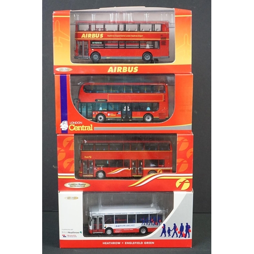 1072 - 12 Boxed Creative Master Northcord 1:76 ltd edn diecast model buses, to include 2 x Travel London (U... 