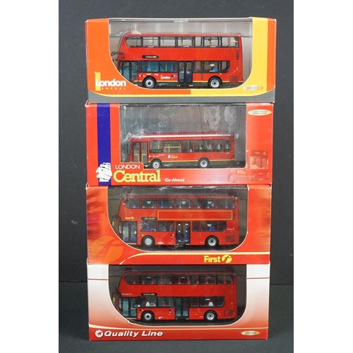 1072 - 12 Boxed Creative Master Northcord 1:76 ltd edn diecast model buses, to include 2 x Travel London (U... 