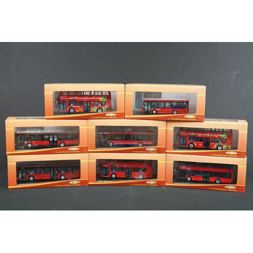 1074 - Eight Boxed Creative Master Northcord 1:76 diecast model buses to include 2 x Mercedes-Benz Citaro (... 