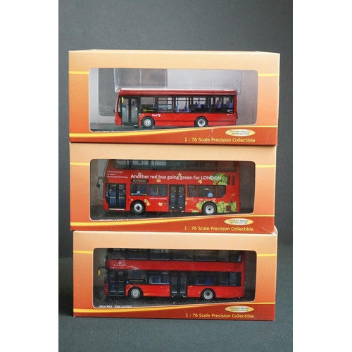 1074 - Eight Boxed Creative Master Northcord 1:76 diecast model buses to include 2 x Mercedes-Benz Citaro (... 