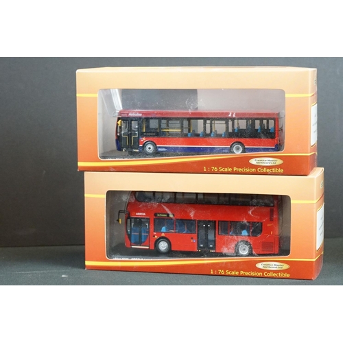 1074 - Eight Boxed Creative Master Northcord 1:76 diecast model buses to include 2 x Mercedes-Benz Citaro (... 