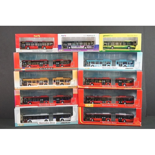 1076 - 11 Boxed Creative Master Northcord 1:76 ltd edn diecast Mercedes-Benz Citaro model buses, to include... 