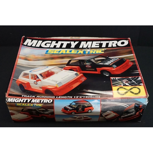 1078 - Boxed Scalextric Mighty Metro set with both slot cars plus 6 x boxed diecast models to include Techn... 