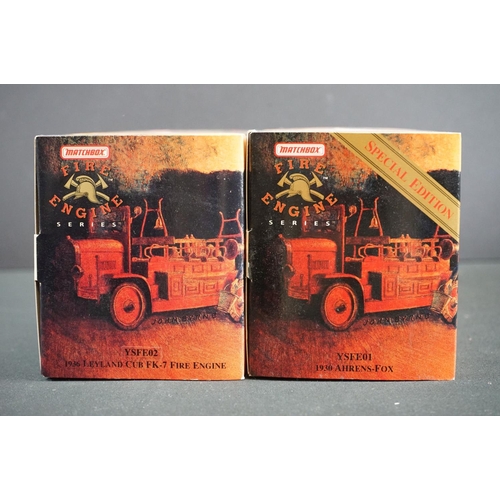 1088 - 33 Boxed Matchbox Models of Yesteryear Fire Engine diecast models, featuring 4 x special editions (Y... 