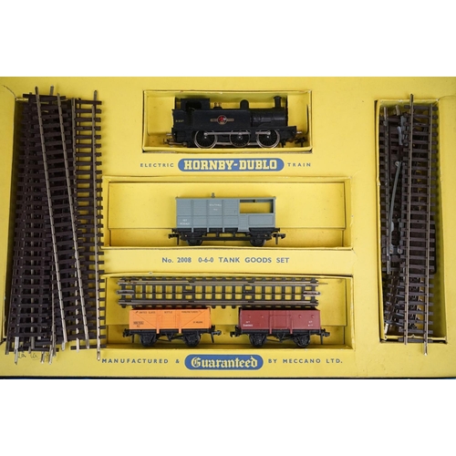 240 - Three boxed Hornby Dublo train sets to include 2006, 2007 & 2008 all with locomotives and rolling st... 