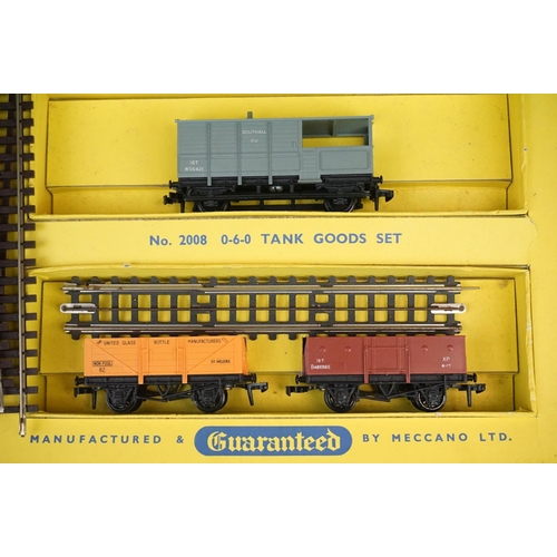 240 - Three boxed Hornby Dublo train sets to include 2006, 2007 & 2008 all with locomotives and rolling st... 