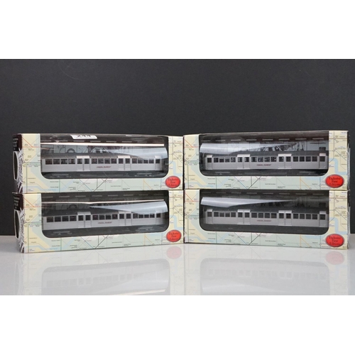 244 - Set of four boxed EFE Exclusive First Editions London Underground 1959 Central Line Tube Stock 1:76 ... 