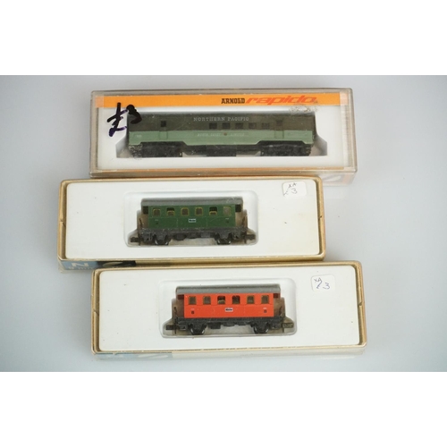 248 - 30 Boxed / cased N gauge items of rolling stock to include 10 x Atlas, 4 x Industrial Rail, 3 x Rapi... 