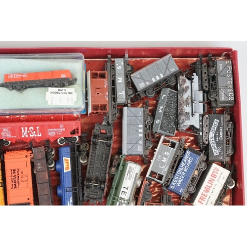 252 - Around 45 N gauge items of rolling stock to include Fleischmann, Trix, Peco etc