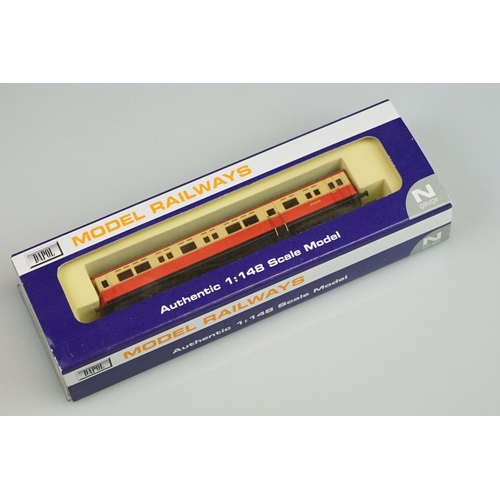 256 - Four N gauge locomotives to include a cased Fleischmann 8336, & Trix Intrepid plus a cased Arnold 46... 