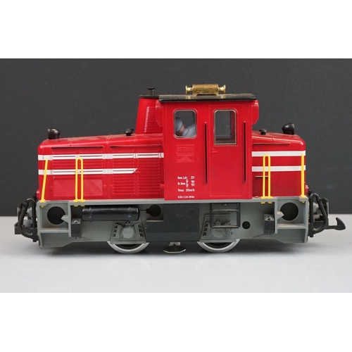 257 - Lehmann G scale Schoema Diesel locomotive in red