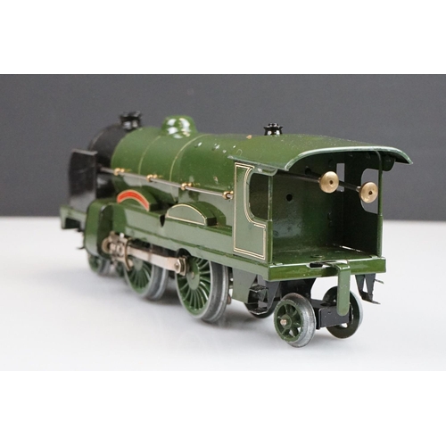 259 - Boxed Hornby O gauge Lord Nelson 4-4-2 SR No 3C Locomotive in green livery, with key, paperwork and ... 