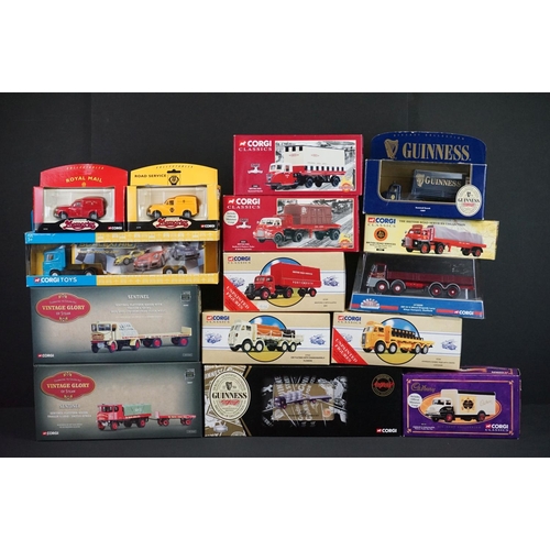 1065 - 15 Boxed Corgi diecast models to include 2 x Vintage Glory of Steam, Guiness 22302 Leyland Super Com... 