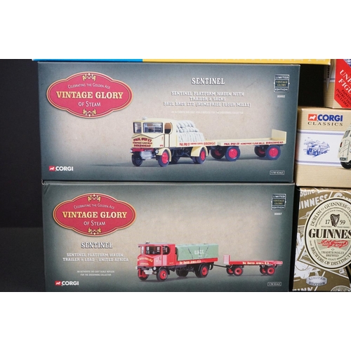 1065 - 15 Boxed Corgi diecast models to include 2 x Vintage Glory of Steam, Guiness 22302 Leyland Super Com... 