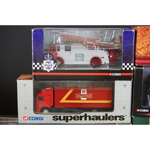 1066 - 13 Boxed Corgi diecast models to include 4 x Heritage Collection, Fire Heroes CSFH14004, 100 Years o... 