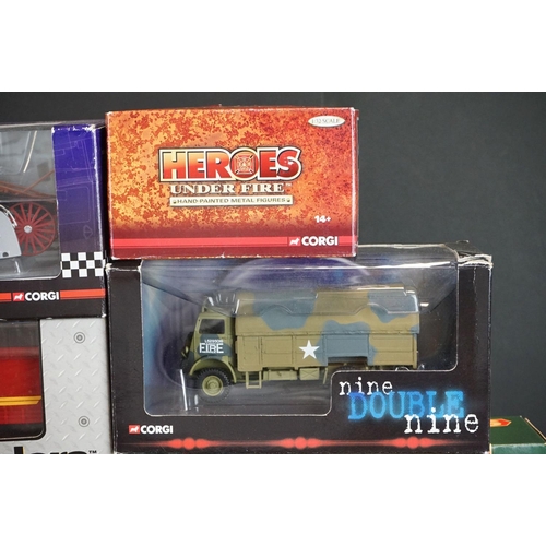 1066 - 13 Boxed Corgi diecast models to include 4 x Heritage Collection, Fire Heroes CSFH14004, 100 Years o... 