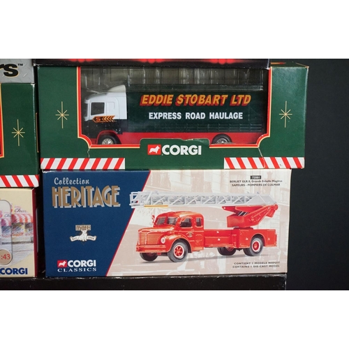 1066 - 13 Boxed Corgi diecast models to include 4 x Heritage Collection, Fire Heroes CSFH14004, 100 Years o... 