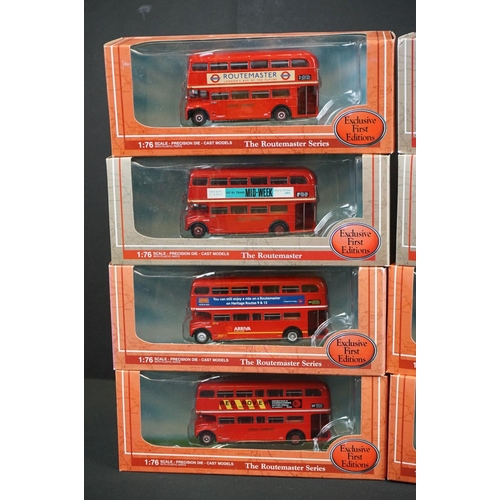 1069 - 12 Boxed EFE Exclusive First Editions 1:76 Routemaster diecast models to include 8 x ' The Routemast... 