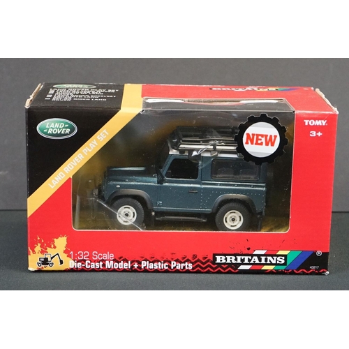 1114 - Six Boxed Britains 1:32 diecast models to include 42848 Land Rover Series 1, 40603 Range Rover, 4311... 