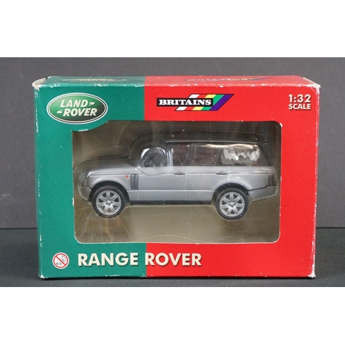 1114 - Six Boxed Britains 1:32 diecast models to include 42848 Land Rover Series 1, 40603 Range Rover, 4311... 