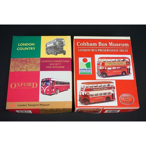 1118 - 13 Boxed EFE Exclusive First Edition London Transport Museum ltd edn diecast model 1:76 bus sets, to... 