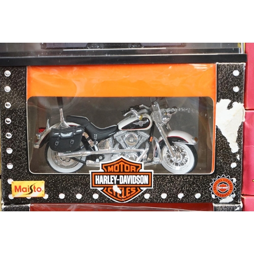 1126 - 19 Boxed diecast models to include Maisto Harley Davidson, Matchbox Models of Yesteryear, Lledo, Cor... 