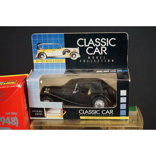 1130 - Five boxed diecast models to include 1 x 1/18 Burago (Jaguar E Cabriolet), 2 x Maisto (1/18 Jaguar X... 