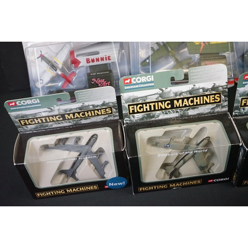 1131 - 18 Carded/boxed Corgi diecast model military planes to include 9 x Nose Art, 6 x Fighting Machines, ... 