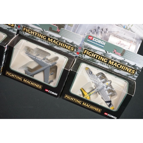 1131 - 18 Carded/boxed Corgi diecast model military planes to include 9 x Nose Art, 6 x Fighting Machines, ... 