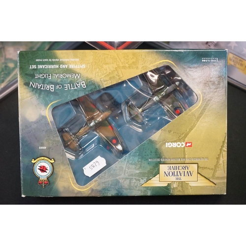 1132 - Five boxed Corgi The Aviation Archive diecast model planes to include B17 Sally B Mustang Thunderbol... 