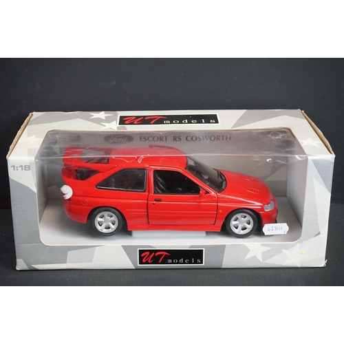 1138 - Five boxed 1/18 diecast models to include Sun Star European Collectibles 4972R 1981 Ford Escort, UT ... 