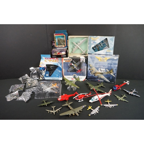 1140 - Six boxed diecast model planes to include Corgi The Aviation Archive Military 1/144 AA31103, Matchbo... 