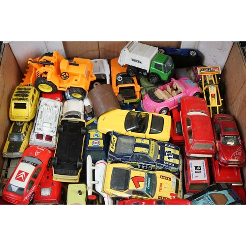 1142 - Large collection of Mid 20th C onwards play worn diecast models to include Corgi, Matchbox, Dinky, L... 