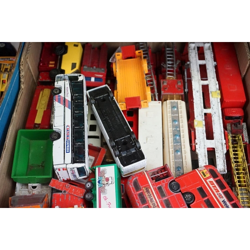 1142 - Large collection of Mid 20th C onwards play worn diecast models to include Corgi, Matchbox, Dinky, L... 