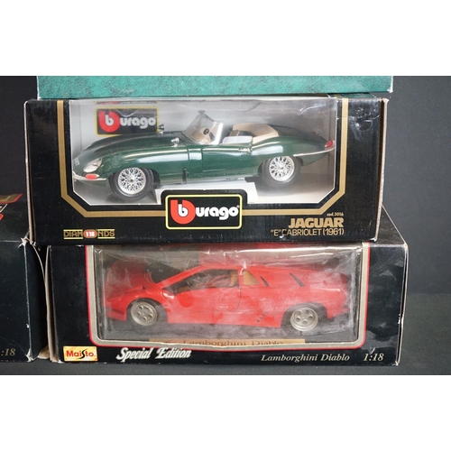 1147 - 11 Boxed Diecast models to include 5 x Maisto (Special edn 1:18 Jaguar XJ 220, Special edn Lamborghi... 