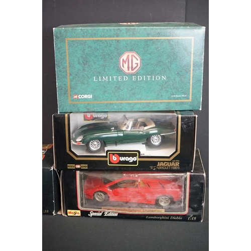 1147 - 11 Boxed Diecast models to include 5 x Maisto (Special edn 1:18 Jaguar XJ 220, Special edn Lamborghi... 