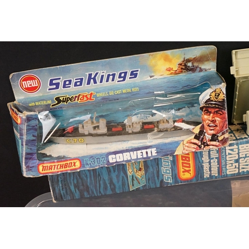 1153 - 35 Matchbox play worn Seakings diecast models, along with a boxed Seakings K-302 Corvette &  a boxed... 