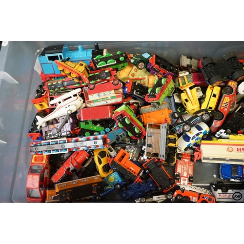 1156 - Quantity of play worn diecast models to include Mattel Hot Wheels & Matchbox, together with 11 x box... 